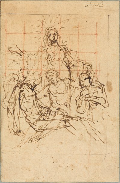 A Pietà (recto) alkotó: Ludovico Cardi called Cigoli