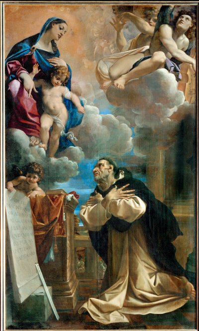 Szűz Mária és a kis Jézus jelenése a Szent ... alkotó: Ludovico Carracci