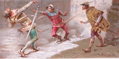 Bátor ember, a bántás nem lehet sok., Rómeó és Júlia illusztrációja, alkotó: Ludovico Marchetti
