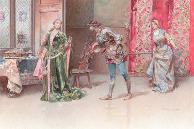 Illusztráció Shakespeare Otellójához (chromolitho) alkotó: Ludovico Marchetti