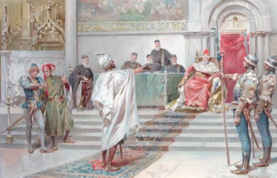 Illusztráció Shakespeare Otellójához (chromolitho) alkotó: Ludovico Marchetti