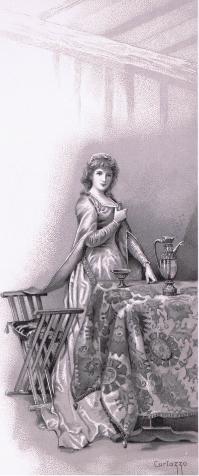 Lady Capulet: Menjen, ébressze fel Júliát, menjen és nyírja fel, illusztráció a Rómeó és Júliától, alkotó: Ludovico Marchetti