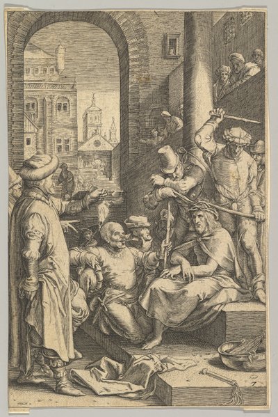 A töviskoronázás, Krisztus szenvedéséből, kb. 1623. alkotó: Ludovicus Siceram