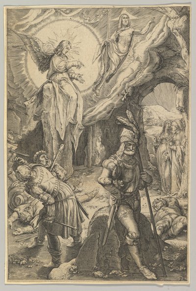 A feltámadás, Krisztus szenvedéséből, kb. 1623. alkotó: Ludovicus Siceram
