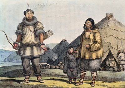 Csukcs család egy kunyhó előtt, Bering-szoros, Oroszország alkotó: Ludwig (1795 1828) Choris