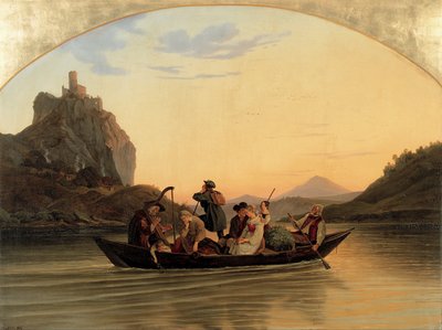 Átkelés Schreckensteinnél, 1837 alkotó: Ludwig Adrian Richter
