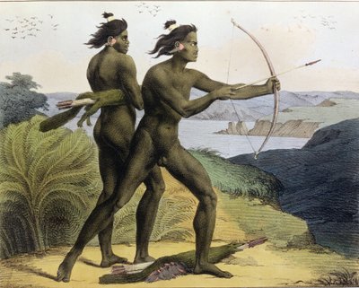 Vadászat a San Francisco-öbölben, a „Voyage Pittoresque Autour du Monde” című művéből, Jean Augustin Franquelin (1798-1839) metszete, 1822-ben megjelent alkotó: Ludwig Choris