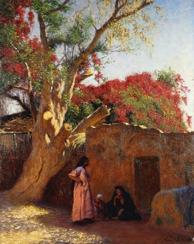 Egy arab család a falun kívül alkotó: Ludwig Deutsch