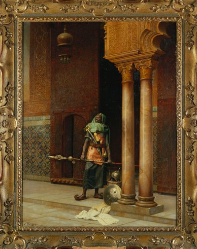 A háremőr (olaj, vászon) alkotó: Ludwig Deutsch
