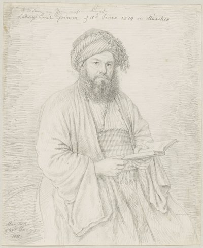 Wolfgang Bock karmelita atya keleti jelmezben alkotó: Ludwig Emil Grimm