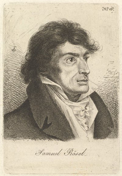 Johann Gottlieb Samuel Rösel portréja. alkotó: Ludwig Emil Grimm