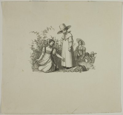 Család piknik kosarakkal alkotó: Ludwig Ferdinand Schnorr von Carolsfeld