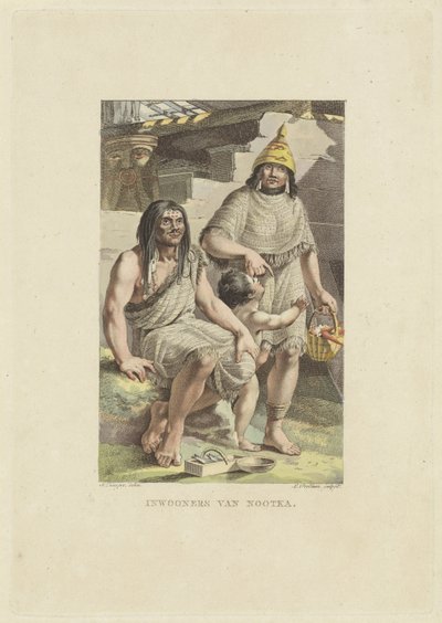 Nootka lakói Sziget Nootka lakói (cím a tárgyon) alkotó: Ludwig Gottlieb Portman