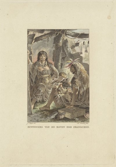 Család a kabinjukban A francia kikötő lakói (cím a tárgyon) alkotó: Ludwig Gottlieb Portman