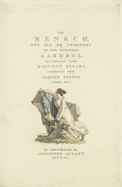 Nő egy szikla mellett Címlap ehhez: M. Stuart, Az ember, ahogy megjelenik az ismert földgömbön, 1803 alkotó: Ludwig Gottlieb Portman