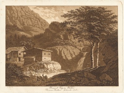 Nem messze Visptől Valaisban / Thomas Platter születési helye alkotó: Ludwig Hess