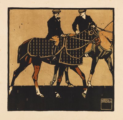 A Portfolio Turfból. Tizenkét lóversenykép, 1909. alkotó: Ludwig Hohlwein