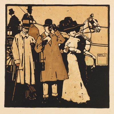 A Portfolio Turfból. Tizenkét lóversenykép, 1909. alkotó: Ludwig Hohlwein