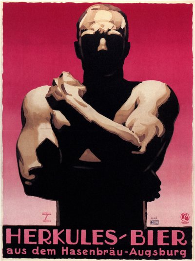 Herkules sör, 1925 alkotó: Ludwig Hohlwein