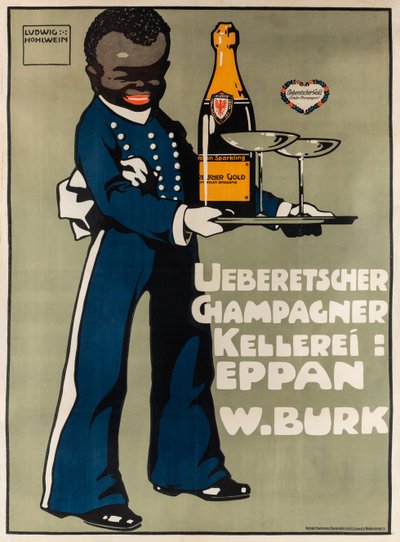 Ueberetscher Champagne Pincészet, c. 1909. alkotó: Ludwig Hohlwein