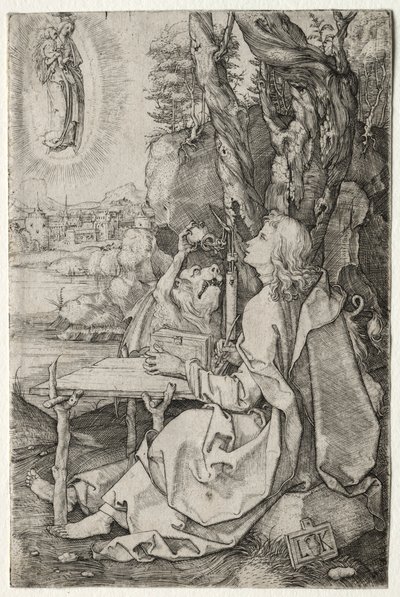Szent János Patmosz szigetén. alkotó: Ludwig Krug