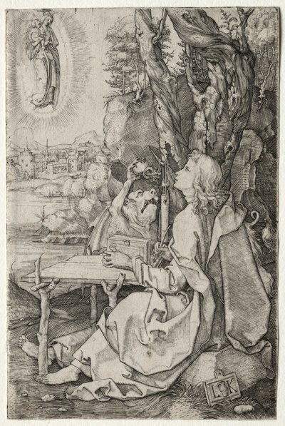 Szent János Patmosz szigetén alkotó: Ludwig Krug