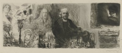 Rembrandt és Dürer művei különböző nyomdai technikákkal An die Schönheit (cím a tárgyon) alkotó: Ludwig Michalek