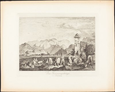 A Tennengebirge Salzburg mellett alkotó: Ludwig Richter