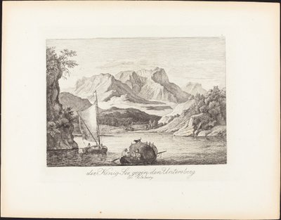 König-See a Salzburg melletti Untersberg felé alkotó: Ludwig Richter