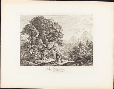 A Watzmann Salzburg mellett alkotó: Ludwig Richter