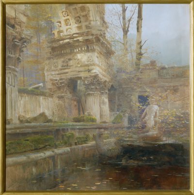 Római romok a Schönbrunni kastély parkjában, Bécsben alkotó: Ludwig Roesch