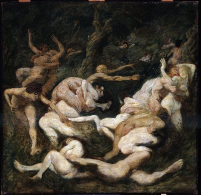 Nők elrablása. Ludwig von Hofmann (1861-1945) festménye. Olajfestmény. Nap: 70,8x72 cm. Puskin, Moszkva A nők elrablása alkotó: Ludwig von Hofmann