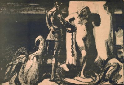 Perszeusz kiszabadítja Andromédát alkotó: Ludwig von Hofmann