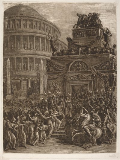Hadrianus teste a mauzóleuma mellett fekvő államban, 18. század vége – 19. század eleje. alkotó: Luigi Ademollo
