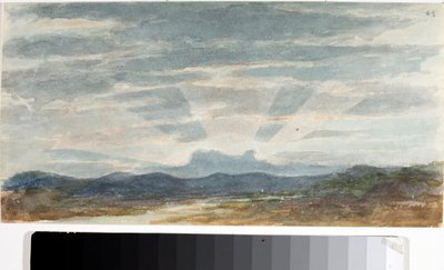 Táj, fényeffektusok (akvarell, 1825 előtt) alkotó: Luigi Garibbo