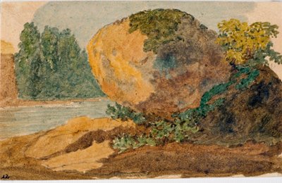 Torrent tája (akvarell, 1825 körül) alkotó: Luigi Garibbo