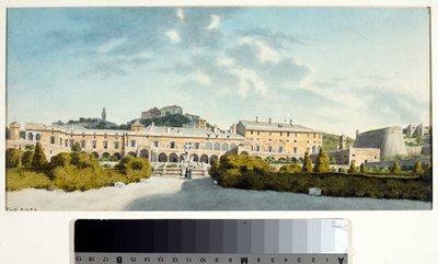 A Doria-palota Fassolóban, Olaszországban (akvarell, kb. 1825) alkotó: Luigi Garibbo