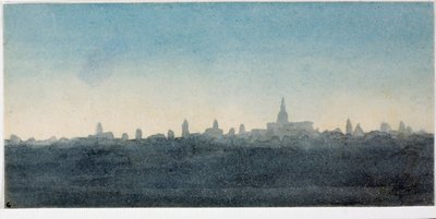Firenze városának képe a házakról és műemlékekről (akvarell alkotó: Luigi Garibbo