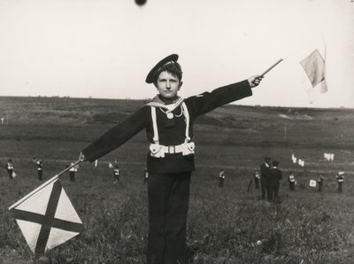 Balilla a haditengerészet jelzéseivel alkotó: Luigi Leoni