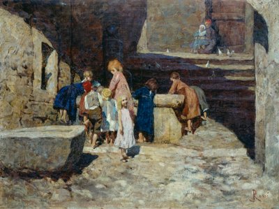 Gyerekek a szökőkútnál alkotó: Luigi Rossi