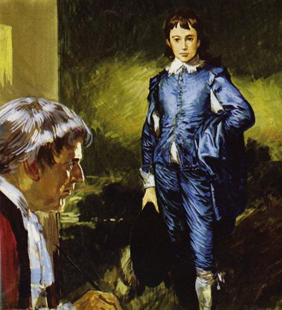 Gainsborough megfestette híres portréját, a Blue Boy-t (színes litográfia) alkotó: Luis Arcas Brauner