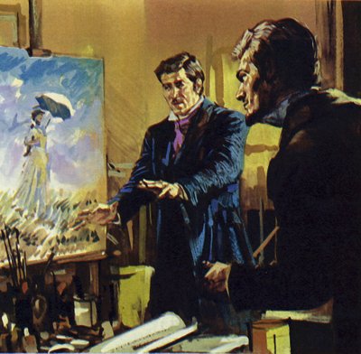 Renoir barátja, Monet mellett dolgozott, és kifejlesztette az impresszionizmus (színes litho) néven ismert festészeti stílust. alkotó: Luis Arcas Brauner