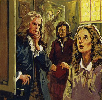 Watteau-t Gerin festő vette fel tanítványául (színes litográfia). alkotó: Luis Arcas Brauner