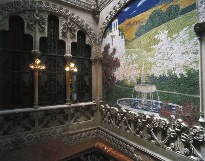 Mosaiques, Casa Nava (1901-1907), a Reus - DOMENECH I MONTANER, Lluis (1850-1923). Navas-ház. 1901-1907. SPANYOLORSZÁG. Reus. Navas-ház. Belső mozaikdíszítés. Modernizmus. Építészet. alkotó: Luis Domenech i Montaner