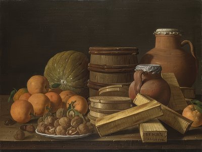 Csendélet naranccsal és dióval. 1772 alkotó: Luis Egidio Melendez
