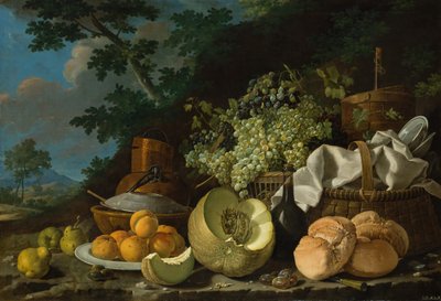 A délutáni étkezés La Merienda, kb. 1772. alkotó: Luis Egidio Melendez