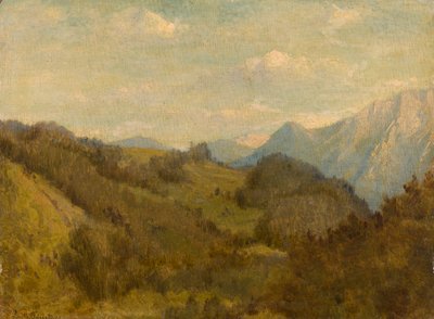 Oberaudorf közelében, a háttérben a Zahme Kaiser és a tiroli Heuberg alkotó: Luitpold Faustner
