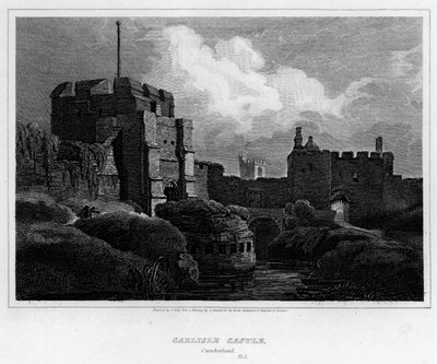 Carlisle kastély, Cumberland (metszet) alkotó: Luke (after) Clennell