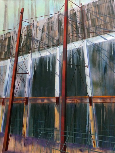 WorkinProgress 14, 2016 (olaj, vászon) alkotó: Luke M Walker