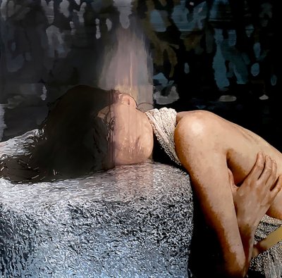 Crestfallen Companion, 2023 körül (akrilfesték, papír) alkotó: Luke Waller